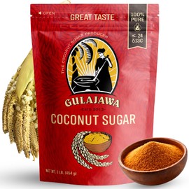 GULAJAWA Javanese Coconut Sugar 100% Pure Palm Sugar Caramel-Toffee Flavor for Beverages, Baking, Dry Rubs & Seasoning. Gourmet gift for Home Cooks, Chefs, Coffee Lovers & Baking Enthusiasts - 1lb.