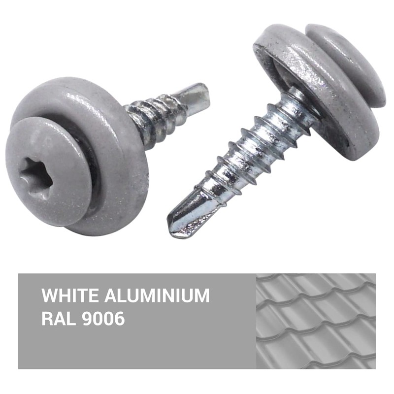 SKIR'CO (40 Pieces) Roofing Screws 4.8 x 20 mm Painted