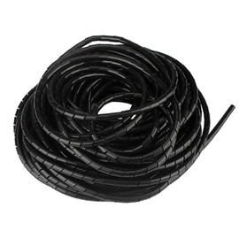 Spiral Cable Wrap,23ft-1/2 inch Spiral Wire Wrap(Wrapping Range:9mm-65mm),Spiral Cable Sleeve for TV PC Home Cinema CCTV Wires (1/2 Inch-23Ft, Black)