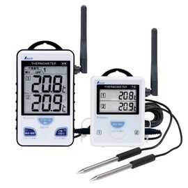 Shinwa Sokutei 73441 Wireless Thermometer A, Max/Min, Isolated Twin Probe, External Antenna Type