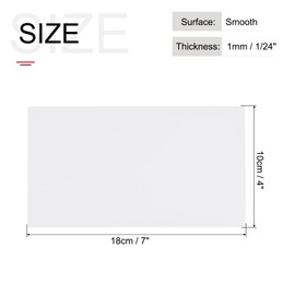 sourcing map ABS Plastic Sheet 7 x 4 x 0.04 Inch ABS Styrene Sheets for Building Model DIY Crafts Panel White 3 Pcs