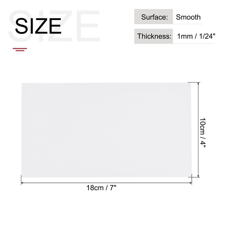 sourcing map ABS Plastic Sheet 7 x 4 x 0.04