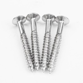 DIAO79NI 4PCS Tremolo Spring Hook Screws M4×35mm for Electric Guitar Bridge/Whammy Bar Hardware, Silver