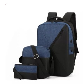 yuqing.fc Mochila Antirrobo Carga Usb Escolar Laptop Casual 3 Piezas