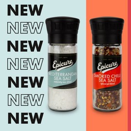 Epicure Mediterranean Sea Salt, Freshly Ground Seasoning Grinders, 270 g (Pack of 1)