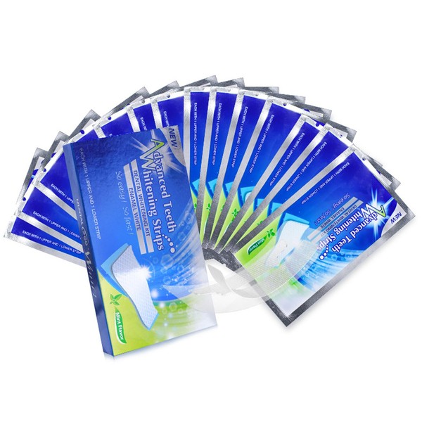 Teeth Whitening Strips, 28Pcs Fast-Result Whitener, 14-Day Kit with Xylitol,