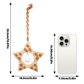 Bird Toys, Wooden Hanging Bird Chew Toys with Colorful Rope, Parakeet Cage Accessories, Parrot Toys, Suitable for Budgies, Cockatiels, Quaker, Lovebirds, Conure, Small to Medium Birds