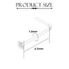 AceFun 18g Clear Nose Studs for Work School L Shape