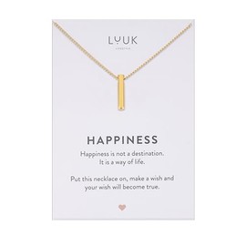 LUUK LIFESTYLE Necklace with Pendant, Waterproof Stainless Steel Chain, Elegant Design & Everyday Necklace for Women, Jewelry Gift Idea, Minimalist Stick, Gold