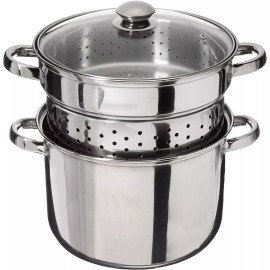 Cook Pro New 8 Quart Stainless Steel 4 Piece Multi-Cookware Set With Encapsulated Base