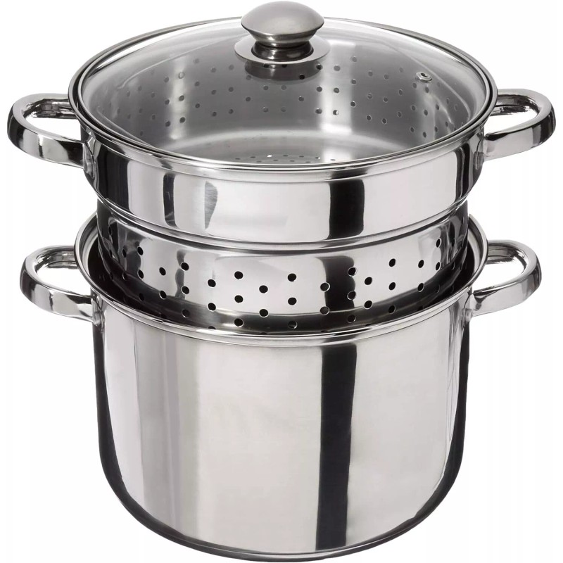 Cook Pro New 8 Quart Stainless Steel 4 Piece Multi-Cookware