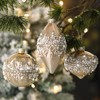 Soulchen 3 Pcs Christmas Glass Ball Ornaments Beaded Sequined Glitter