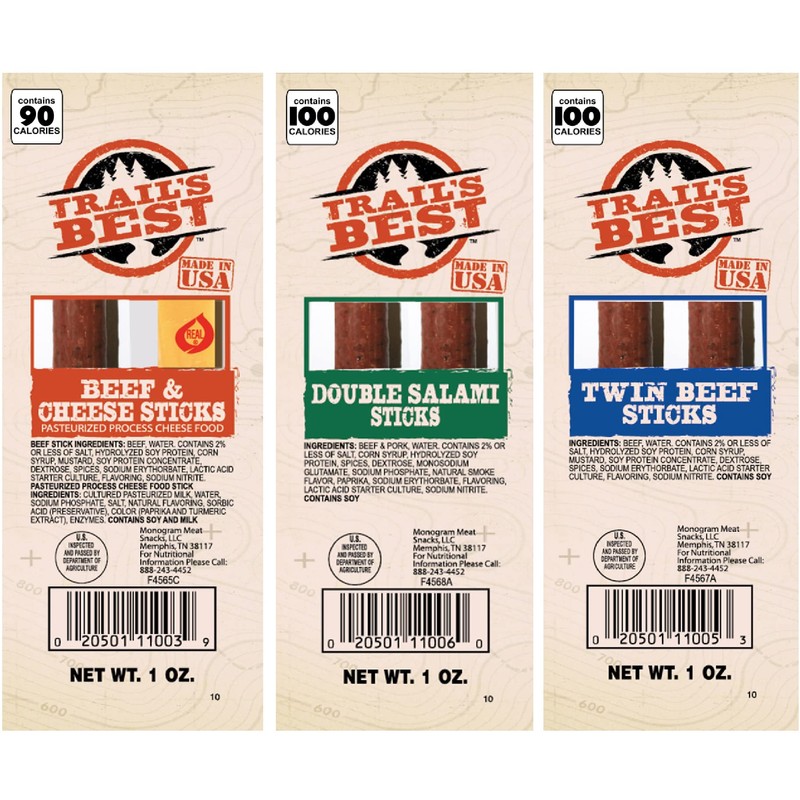 Trail’s Best 45-Piece Beef & Cheese Stick Sampler Gift Box