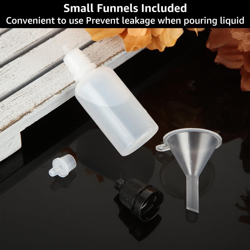 SENENQU 100 Pack 20ml Plastic Dropper Bottles, Translucent Squeeze Bottles