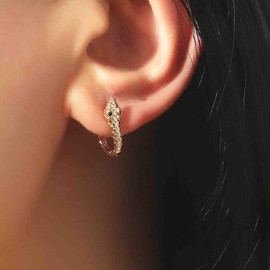 Cybche Punk Tiny Snake Earrings Golden Snake Earrings Animal Snake Earrings Gothic Snake Earrings Gothic Minimalist Earrings Jewellery for Women, Zinc, No Gemstone