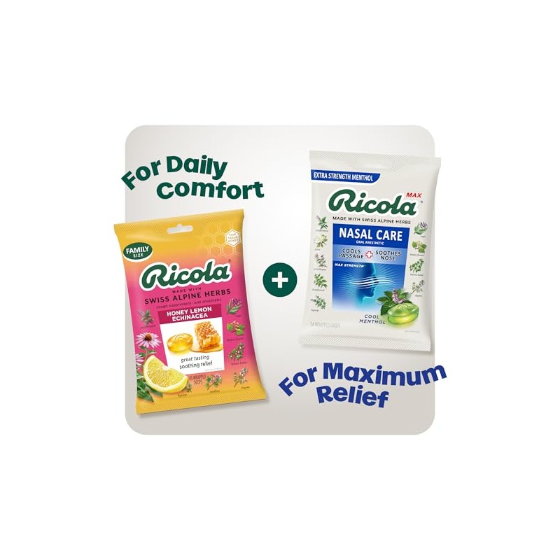 Ricola Max Cool Menthol Nasal Care Large Bag | Cough
