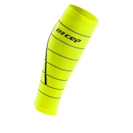 CEP Reflective Calf Sleeves, Neon Yellow, Women, II