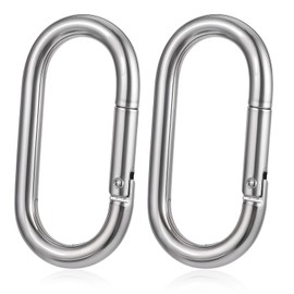 2pcs 4 Inch Carabiner Clip Oval Carabiner Clip Heavy Duty Carabiner Spring Snap Hook Oval Shape 10x100mm