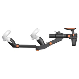 VR Gunstock for Meta Quest 2 Quest 3 Quest 3S Quest Pro – Adjustable FPS Gaming Controller Accessories with Quick Magnetic Attachment Cheek Pad for Immersive VR Gameplay (Black)