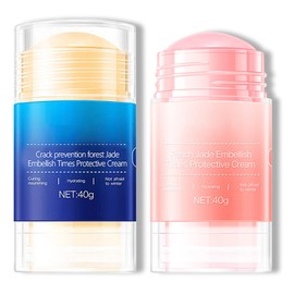 Crack Feet Prevention Stick, Urea Cream 60%, Anti Crack Foot Cream Stick, Strength Moisturizer Foot Lotion stick, Softening and Nourishing Cream, for Dry, Cracked Heels & Thickened Skin (Pink+Blue)