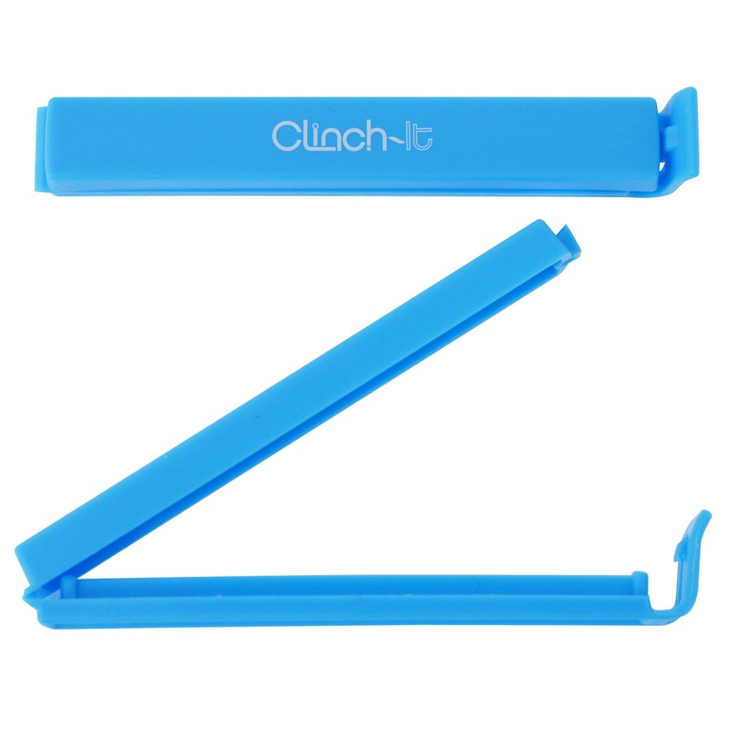 Clinch-It - Cierre Cuadrado para Bolsa, Multicolor, Paquete de 4,