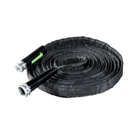 Restaurantware Black Garden Hose 1 Count 25 FT Lightweight Fabric Gardening Tool Water Hose With Kink-Free Flexible Design For Watering And Outdoor Cleaning For Household And Commercial Gardens