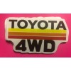 Toyota 4WD Sticker. Matte Finish. Approx Size 3-1/4”X2”. Self Adhesive
