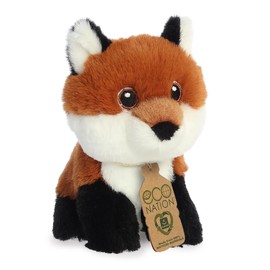 Aurora® Eco-Friendly Eco Nation™ Mini Fox Stuffed Animal - Environmental Consciousness - Recycled Materials - Brown 5 Inches