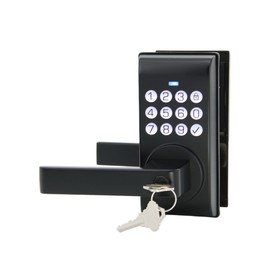 Keypad Smart Door Lock with Handle, Keyless Entry Digital Lock for Front Door, Electronic Code Handle, Easy Installation