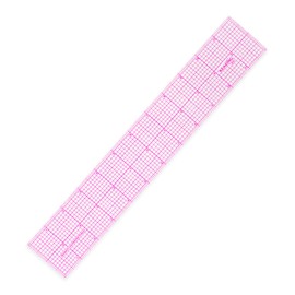 KEARING Clear Sewing Graph Ruler Fashion Design Ruler, Sandwich Line, 2 x 12, Transparent Pattern Making Dress Making Ruler for Sewing Quilting
