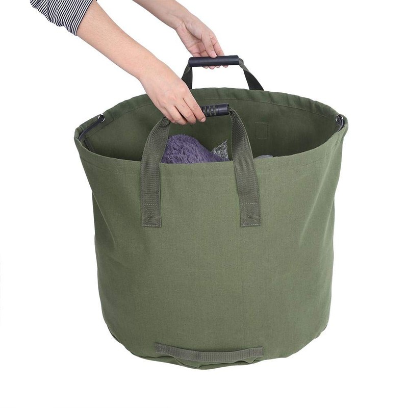 Yosooo Portable Waterproof Reusable Canvas Garden Lawn Leaf Trash Waste