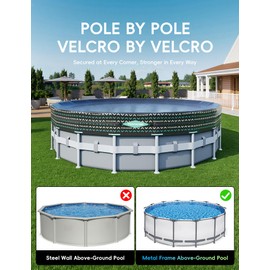 POOLHACKER 10FT Round Pool Cover, Pool Covers for Above Ground Pools, 10FT Stock Tank, Inflatable Pool Cover & Hot Tub Cover, Round Pool with Cover, Tear-Resistant & Dustproof（Black）