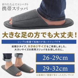 Eco Ride World Portable Slippers, Bifold Large, Storage Pouch Included, gray