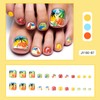 Summer Press on Toenails Short Square Fake Toe Nails Plam