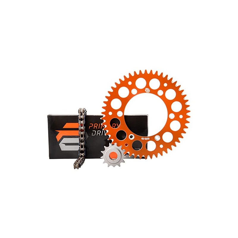 Primary Drive Alloy Kit & O-Ring Chain Orange Rear Sprocket