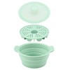 Collapsible Silicone Microwave Steamer with Removable Rack