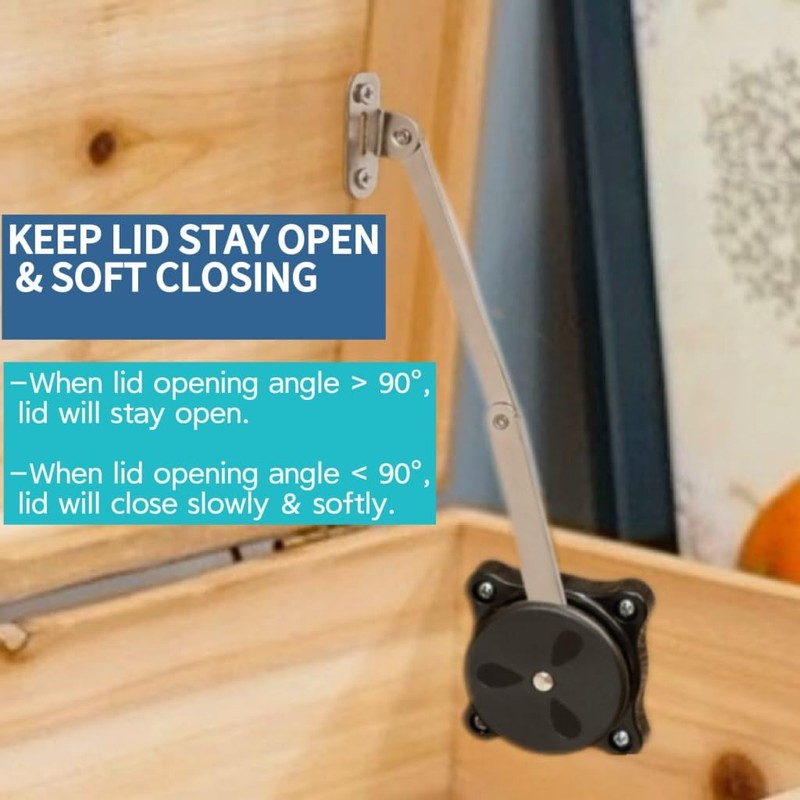 Toy Box Hinges Soft Close - Lid Support Hinges Chest