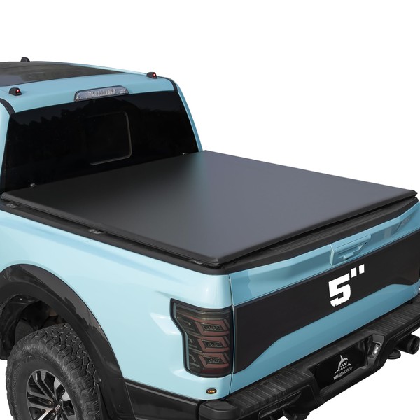 Truck Bed Tonneau Cover Compatible with Nissan Frontier 2005-2024 5 ft Short Box w/or w/o Track Rail, Soft Roll Up Style