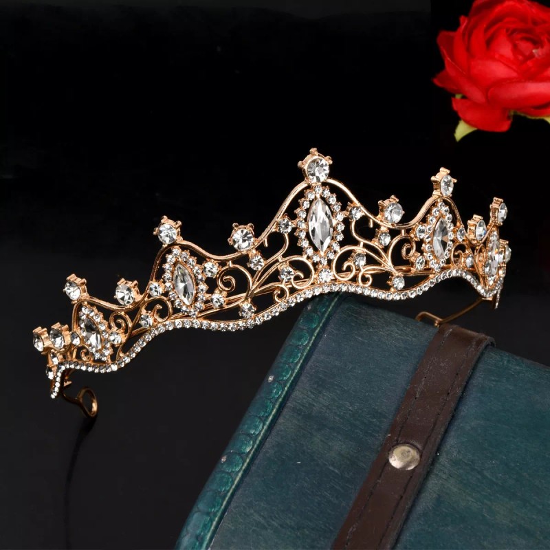 Dokpav Reina Corona Cristales Princesa Tiara Para Novia, Cumpleaños