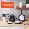 IMUSA Nonstick Ceramic Cookware Set 14-Piece, with Soft-Touch Handles, Aluminum,