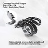 Bestyle Stainless Steel Dragon Ring, Size 13, Wrap, Cocktail Party,
