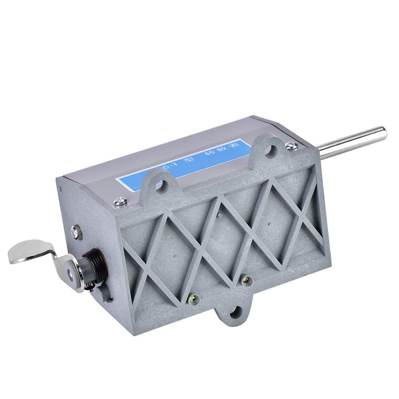 Fdit Rotary Revolution Counter, 75-I 5 Digits Display Mechanical Resettable