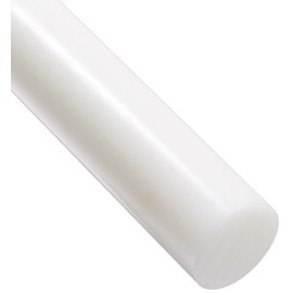 J&A Racing International HDPE High Density Polyethylene Round Rod, Translucent White, 12mm Diameter x 300mm Long, Grade A PE 500
