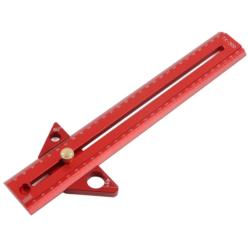 Woodworking T Track Ruler Multifunctional Aluminum Alloy Portable Wood Measuring