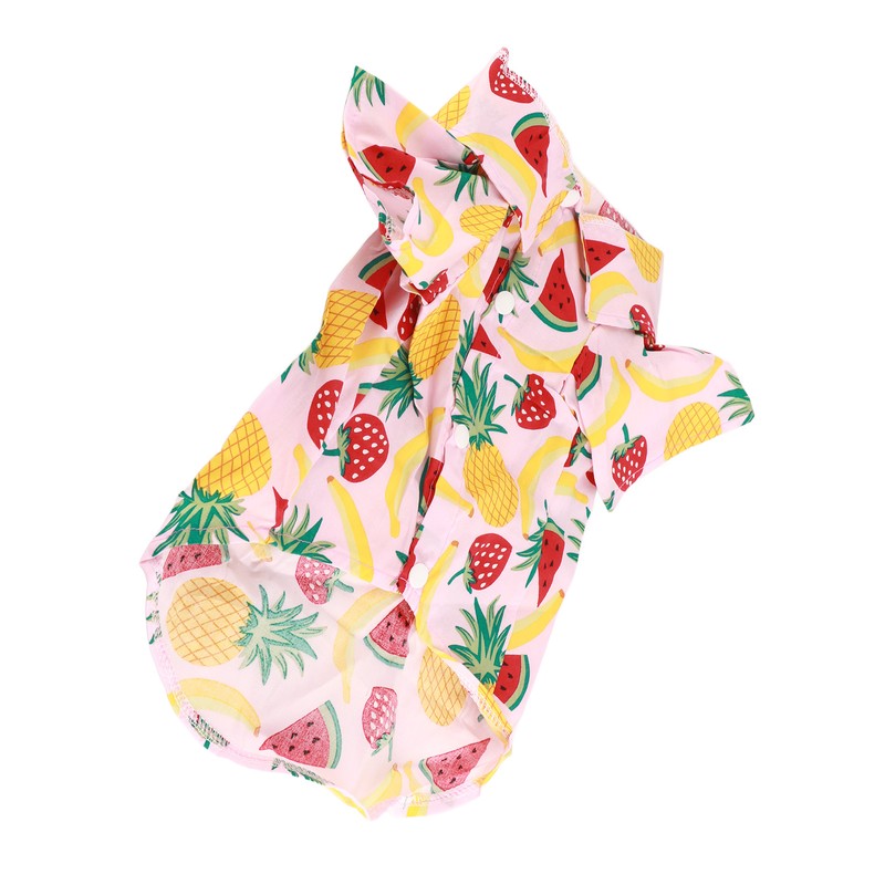 Dog Fruit Print Shirt Breathable Cool Fashionable Cute Pet Clothes