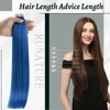 RUNATURE Real Hair Extensions Tape Blue 35 cm Real Hair