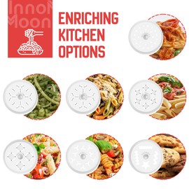 Gourmet Pasta Press Attachment for Kitchenaid Stand Mixers,Pasta Press for Kitchenaid Mixer with 7 Interchangeable Pasta Plates,Pasta Extruder Attachment by InnoMoon