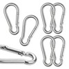10PCS Premium Stainless Steel Snap Hook Carabiner Ring Screw Keychain