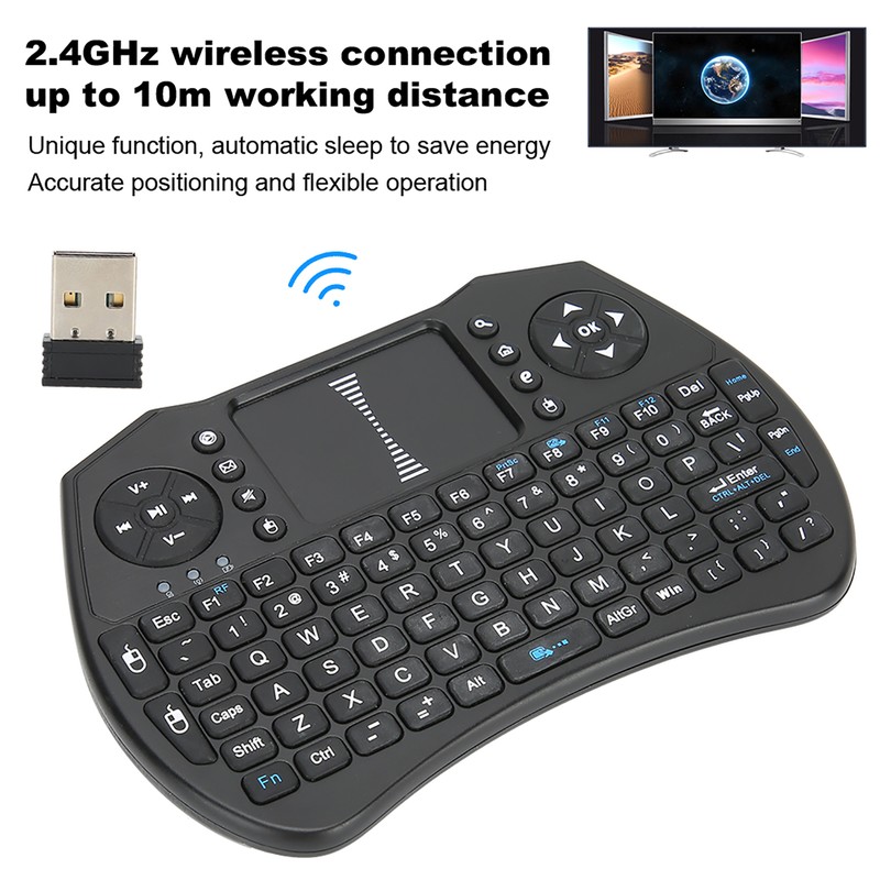 Mini Wireless Keyboard Remote 2.4GHz USB Reciver QWERTY for Android