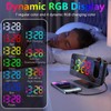 Petilleur Projection Alarm Clock for Bedroom Ceiling, 180° Rotatable Projector